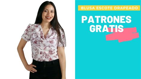 BLUSA ESCOTE DRAPEADO Paso a paso Corte Confección Patrones gratis