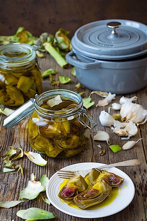 Alcachofas con laurel en aceite de oliva Conservas para todo el año