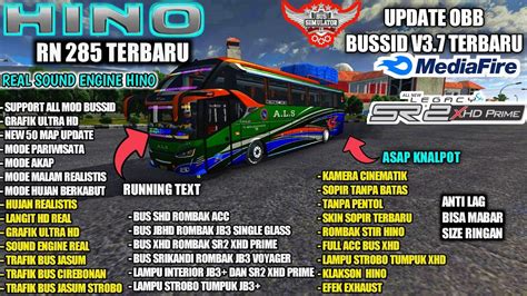 Update Obb Bussid V Terbaru Sound Hino Rn Suos Grafik Ultra