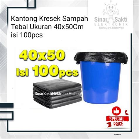 Jual Kantong Plastik Sampah Kresek Besar Tebal Isi Pcs Trash Bag