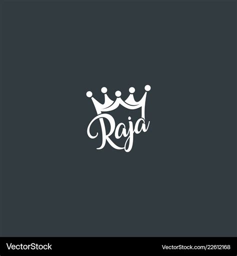 King or raja or crown symbol design Royalty Free Vector