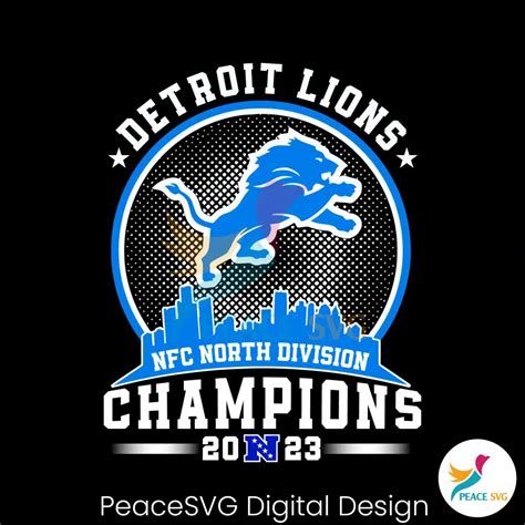 Detroit Lions NFC North Division Champions SVG Clipart » PeaceSVG