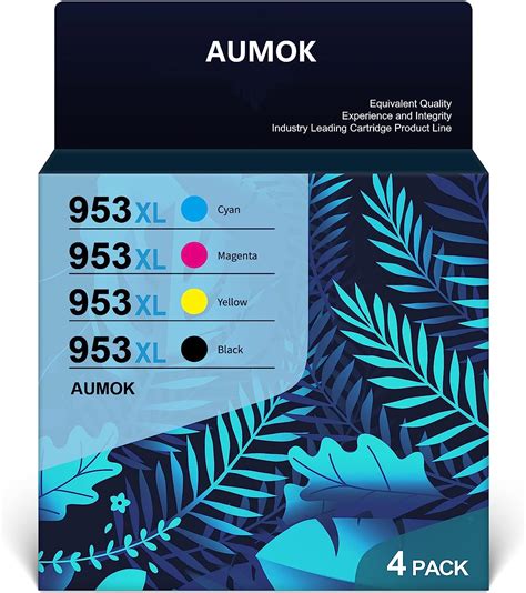 Aumok 953xl High Yield Remanufactured Ink Cartridges Blackcyan