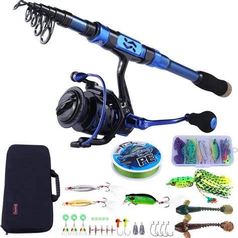 Sougayilang Fishing Rod And Reel Combos Carbon Fibre Telescopic Fishing