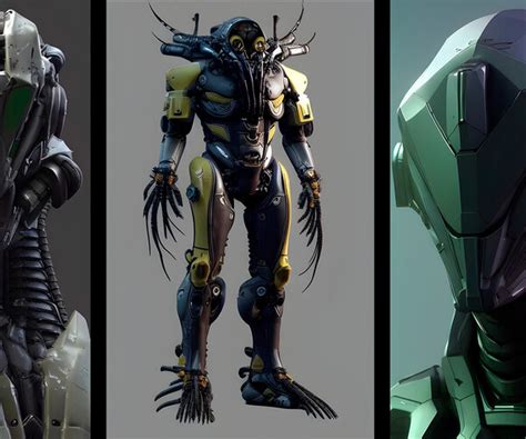 artstation portrait   alien robot artworks