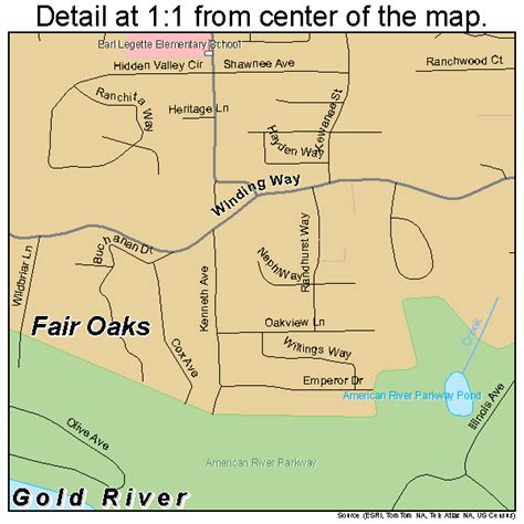 Fair Oaks California Street Map 0623294