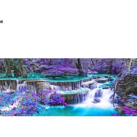 Diamond Painting Paysage Cascade Violet X Cm Int Rieur X Cm