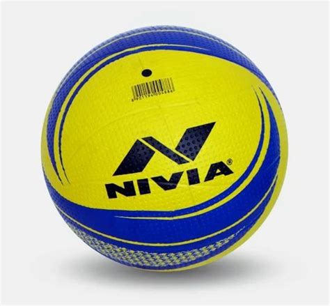 Blue Yellow Rubber Volley Ball Nivia Craters For Sports And Fitness