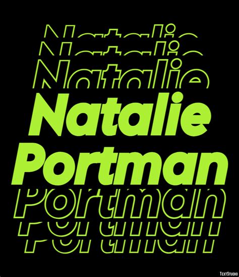 Natalie Portman Effet de texte et design de logos Célébrité TextStudio