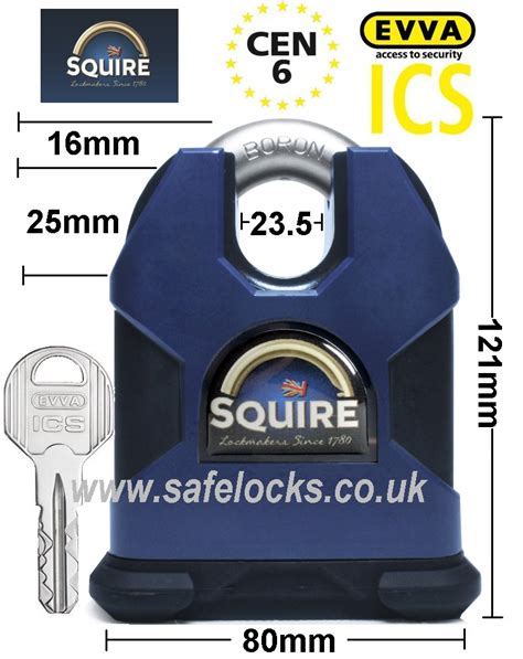 Squire SS80CS Stronghold Closed Shackle CEN 6 Rated High Security