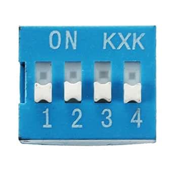 RANDWICK 10 Pcs 2 Row 8 Pin 4P Positions 2 54mm Pitch DIP Switch Blue