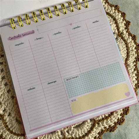 Desk Planner Semanal De Mesa Elo7 Produtos Especiais