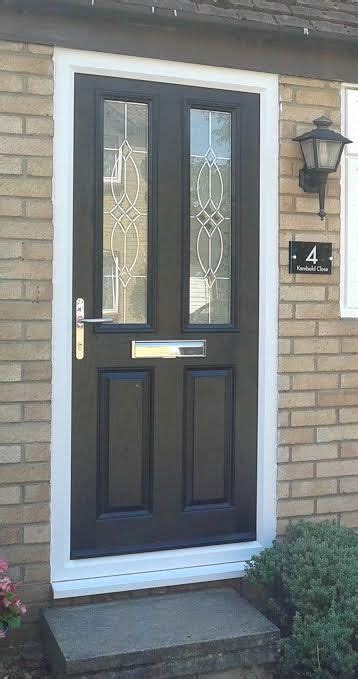 2 Panel 2 Square Flair Composite Front Door In Black Composite Front Door Front Door Design