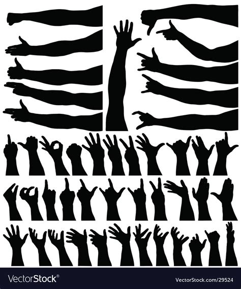 Hands And Arms Royalty Free Vector Image Vectorstock