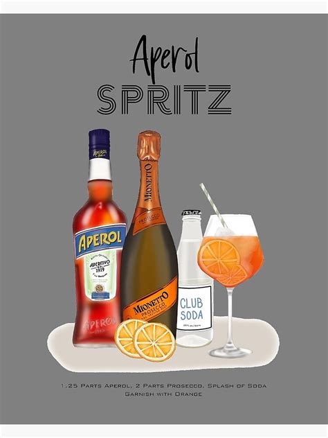 Aperol Prosecco Club Soda Art Print Illustration Artwork Painting ...