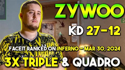 Zywoo Kd On Inferno X Triple Quadro Kill Faceit Cs