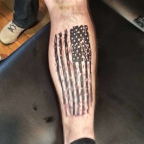 Faded Flag Tattoo