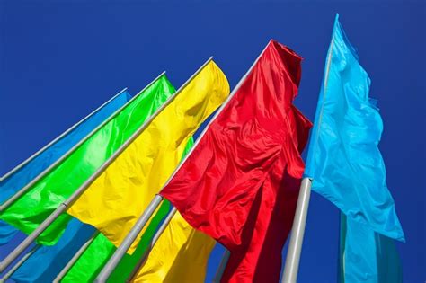 Premium Photo | Colourful flags