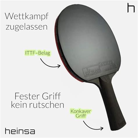 Heinsa Carbon Profi Tischtennisschl Ger Ittf Wettkampf Zugelassen Im