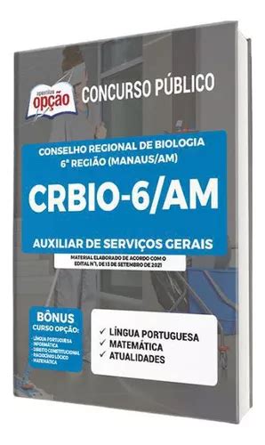 Apostila Concurso Crbio 06 Am Auxiliar De Serviços Gerais MercadoLivre