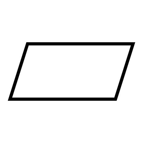 Simple parallelogram shape icon 45944426 Vector Art at Vecteezy