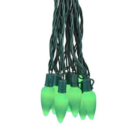 25 Foot C9 Led Ceramic Outdoor Christmas String Light Set Green Green Wire 1 Each King Soopers