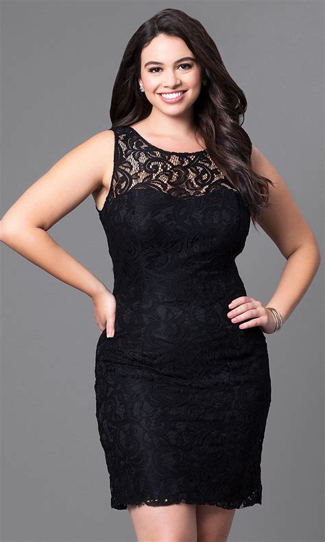 Short Lace Cocktail Party Dress In Plus Sizes Plus Size Party Dresses