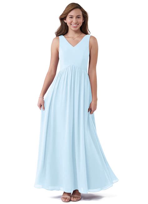 Sky Blue Azazie Oceana Jbd Junior Bridesmaid Dresses Azazie