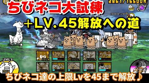 （にゃんこ大戦争）ちびネコ大試練 ＋lv45解放への道 Youtube