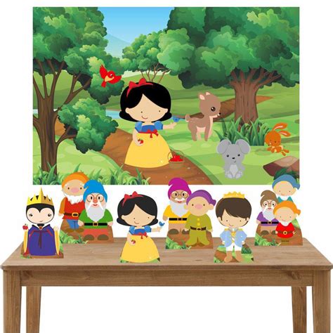 Kit Displays De Mesa E Painel X Cm Branca De Neve Cute No Shoptime