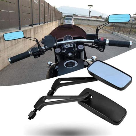 Universal Rectangle Motorcycle Rear View Side Mirrors For Harley Honda