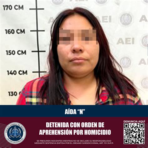 Logra Fge Captura De Una Mujer Acusada De Homicidio Calificado