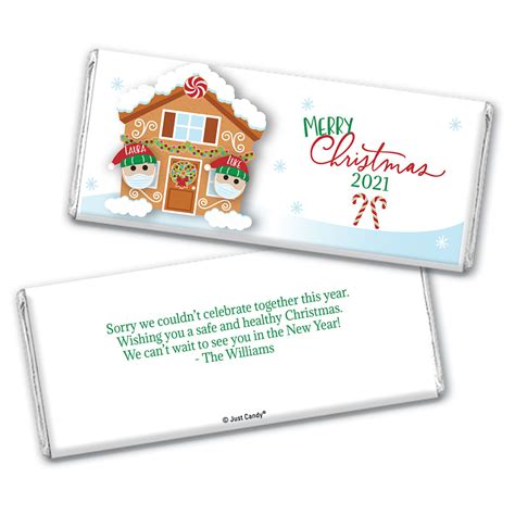 Personalized Christmas Quarantine Couple Chocolate Bar And Wrapper