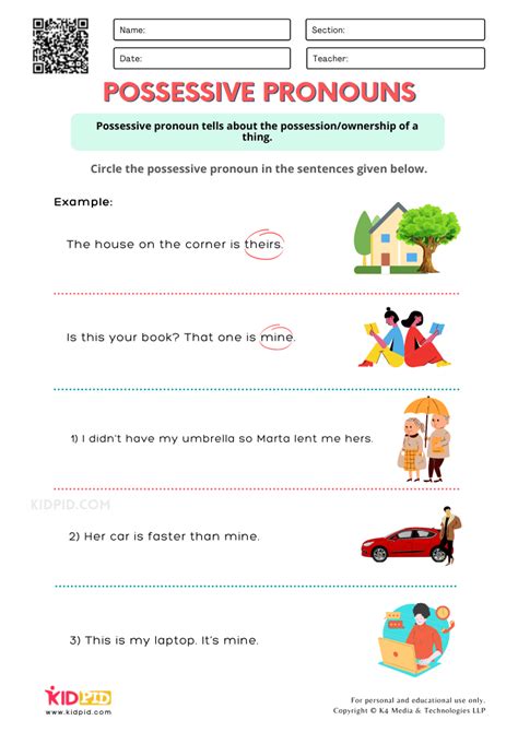 Possessive Noun And Pronoun Worksheets