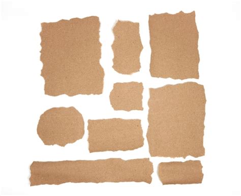 Premium Photo A Set Of Brown Torn Paper With The Word Paper On It