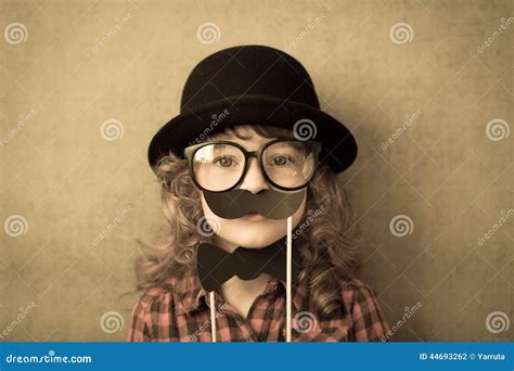 Funny Hipster Kid Stock Photo Image Of Portrait Person 44693262