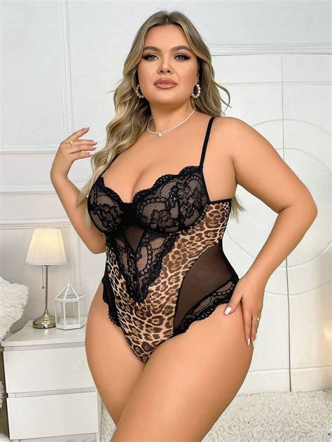 Shein Plus Size Womens Sexy Lace Bodysuit Lingerie Shein Usa