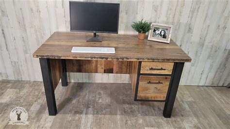 Buy Hand Made Reclaimed Barnwood Desk Reclaimed Wood Executive Desk