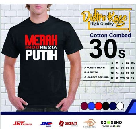 Jual Baju Kaos Pria Wanita Distro Kemerdekaan Merah Putih Indonesia Hut