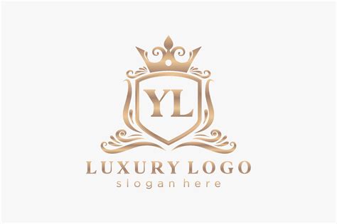 Initial Yl Letter Royal Luxury Logo Template In Vector Art For