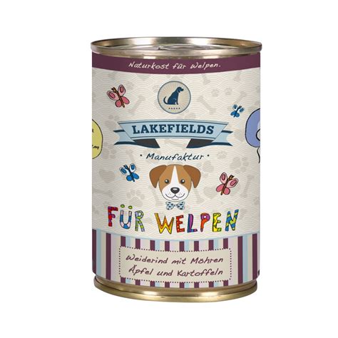 Lakefields Manufaktur Welpen Nassfutter Men Rind Fleischanteil F R