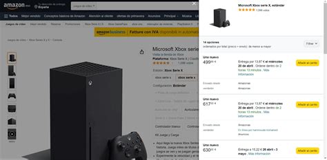 Disponible Stock De Xbox Series X En Amazon