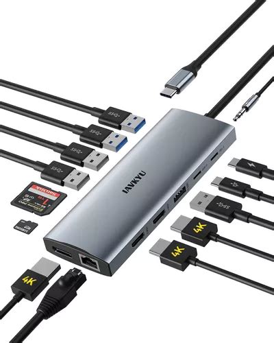 Estacin De Acoplamiento Usb C Para Laptop Adaptador Multipu Env O Gratis