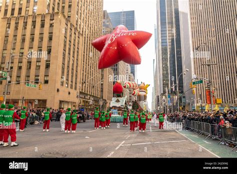 Atmosphere During 96th Macys Thanksgiving Day Parade Along Streets Of