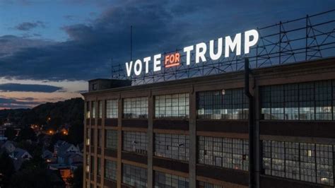 New York Company Unveils 100 Foot Vote For Trump Sign Gets Sued By