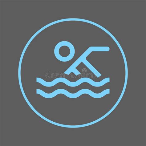 Icono De La Muestra De La Natación Símbolo De La Nadada De La Piscina