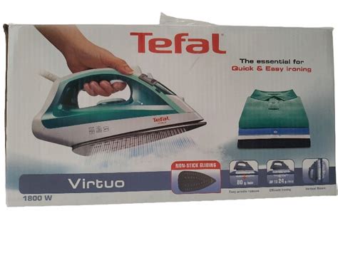 ŻELAZKO PAROWE TEFAL FV1710 VIRTUO ZIELONE 1800W - Sklep, Opinie, Cena ...