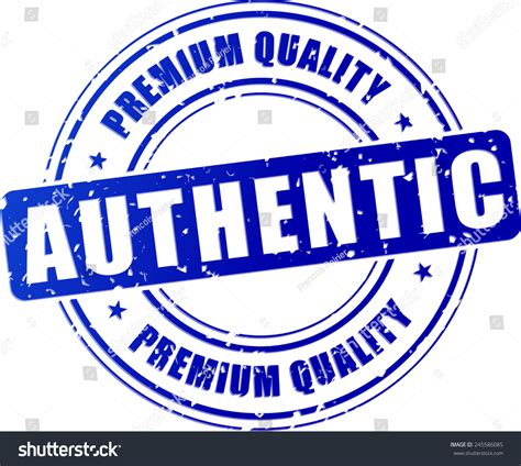 Illustration Authentic Blue Stamp Design Icon Stock Vector Royalty Free 245586085 Shutterstock