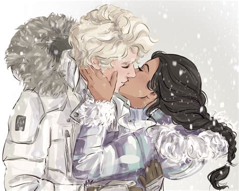 Katniss And Peeta Fan Art Kiss