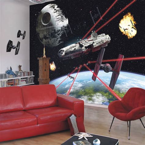 Fotomurale Carta Da Parati Di Carta Star Wars Millennium Falcon Wall